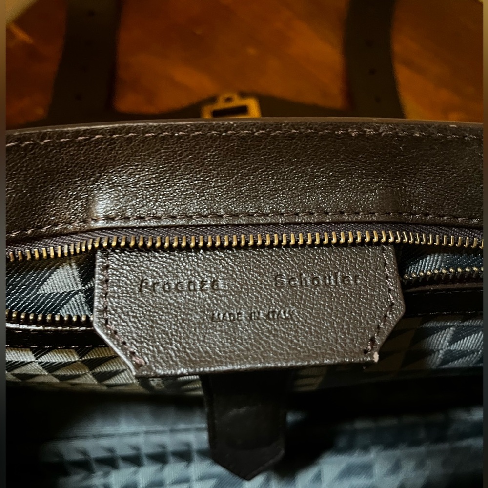 Beautiful chocolate brown leather Proenza Schouler PS1 medium satchel - Picture 9 of 11